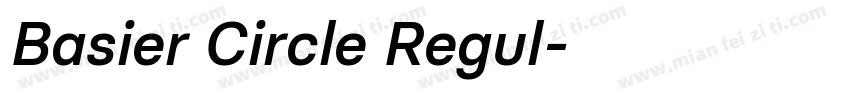 Basier Circle Regul字体转换